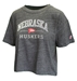 Womens Nebraska Huskers Pennant Midi Tee - Black - AT-G1389