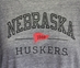 Womens Nebraska Huskers Pennant Midi Tee - Grey  - AT-G1388