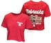 Womens Nebraska N Volleyball Ace Cropped Tee - AT-G1556