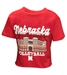 Womens Nebraska N Volleyball Ace Cropped Tee - AT-G1556