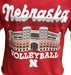 Womens Nebraska N Volleyball Ace Cropped Tee - AT-G1556