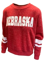 Womens Nebraska Speckle Crewneck Fleece Nebraska Cornhuskers, Nebraska  Crew, Huskers  Crew, Nebraska  Ladies, Huskers  Ladies, Nebraska  Ladies Sweatshirts, Huskers  Ladies Sweatshirts, Nebraska Womens Red Nebraska Lost City Speckle Crewneck Fleece Colosseum, Huskers Womens Red Nebraska Lost City Speckle Crewneck Fleece Colosseum