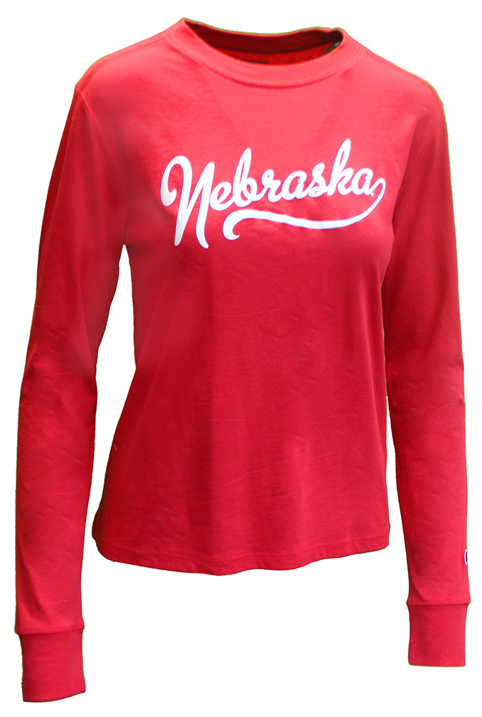 Red champion long sleeve cheap shirt womens