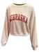 Womens Oatmeal Nebraska Easy A Crop Sweat - AS-H8449