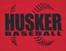 RED TEE W/ BLK 'HUSKER BASEBALL' - AT-52405