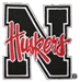 4 Inch Black N Huskers Patch S - DU-01799