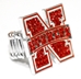 N 'HSKRS' JEWELED RING NEW LOGO - DU-67606